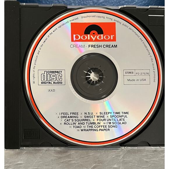 Cream “Fresh Cream” CD - 1966 Classic Rock Album - Vintage PolyGram Release - Picture 5 of 8